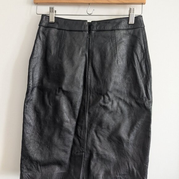 Tristan&Iseut leather midi skirt - Picture 2 of 5